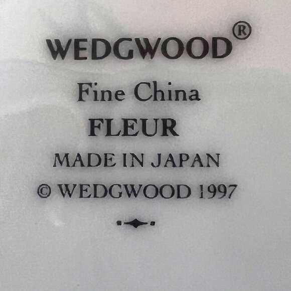 Wedgwood "Fleur" Fine China Replacement Soup Bowl VTG '97 Floral Design 9" Japan - Picture 2 of 12